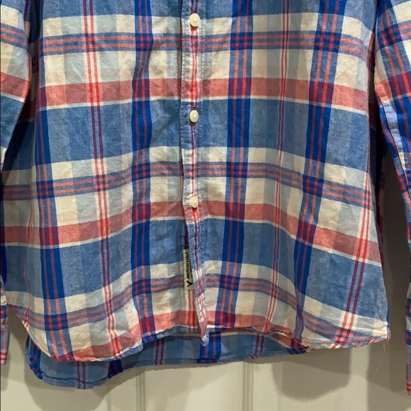 American Eagle Seriously Soft Plaid Shirt M - Picture 6 of 6